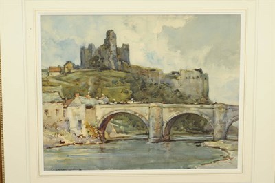 Lot 842 - Frederick (Fred) Lawson (1888-1968) The Tees at Barnard Castle  Signed and dated 1913,...