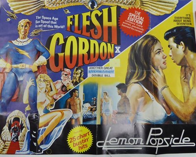 Lot 133 - Quad Film Poster Flesh Gordon/Lemon Popsicle Double Bill