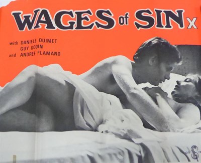 Lot 140 - Quad Film Poster Wages Of Sin