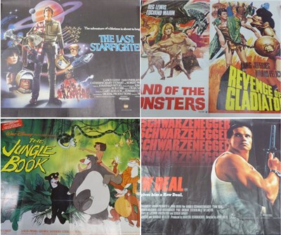 Lot 148 - Quad Film Posters Land Of Monsters/Revenge Of The Gladiator Double Bill, The Last Starfighter,...