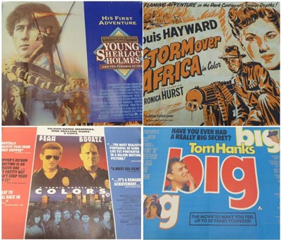 Lot 158 - Quad Film Posters Young Sherlock Holmes, Colours, Storm Over Africa and Big (4)