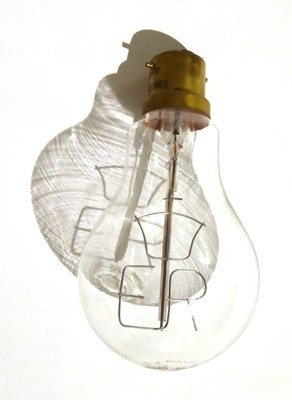 Lot 174 - Atlas Lamps Coronation Light Bulb with heavy wire filament in the shape of 'ER' with a crown...