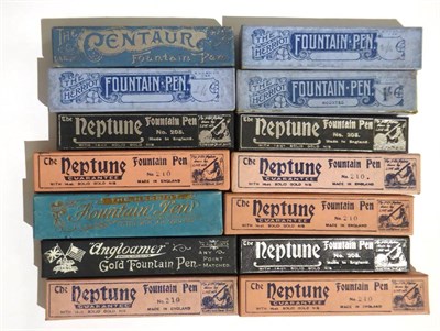 Lot 176 - Fourteen Boxed Fountain Pens, including The Neptune, The Herriot, and The Angloamer