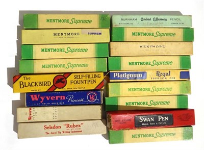 Lot 179 - Seventeen Boxed Fountain Pens, including Mentmore Supreme, The Blackbird, Wyvern Princess, Swan...