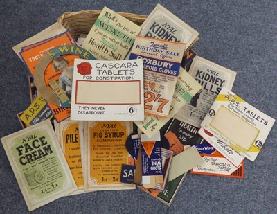 Lot 188 - A Collection of Small Shop Advertising Showcards for Medicine, including Rexal Orderlies,...