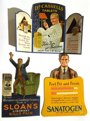 Lot 198 - Three Cut-Out Shop Advertising Showcards for Medicines, all featuring gentlemen, comprising...