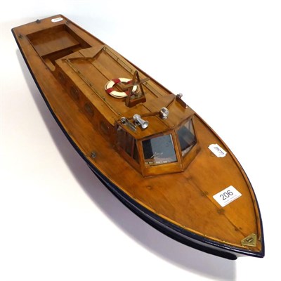 Lot 206 - Wooden Model Of RAF Air Sea Rescue Launch 441 constructed in wood with many deck/cabin details,...