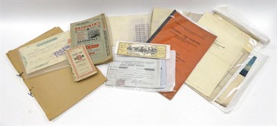 Lot 216 - Railway Related Paperwork including GWR Holiday Haunts bookmarker, four Railway Passenger Assurance
