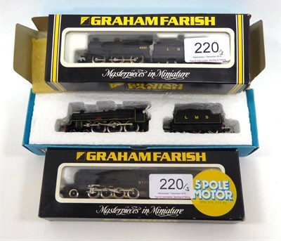 Lot 220 - Graham Farish N Gauge British Outline Locomotives 1801 LMS Class 8F and 1841 LMS Class 4F, both...