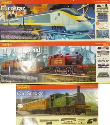 Lot 244 - Hornby (China) OO Gauge Three Gift Sets R1069 Old Smoky (lacks track), R1088 The Industrial and...