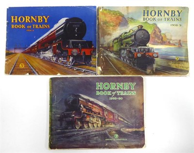 Lot 267 - Hornby Books Of Trains (i) 1934-35 64pp (G-F) (ii) 1938-39 56pp (G-F, with reproduction cover...