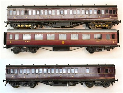 Lot 294 - Exley O Gauge LMS Brake/3rd Suburban Compartment Coach 20276 (G), Exley O Gauge LMS 1st/3rd...