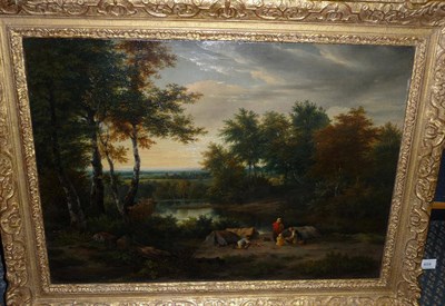 Lot 859 - Attributed to Charles Vincent Barber (1784-1854) Gypsy Encampment Bearing an indistinct...