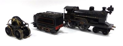 Lot 298 - Marklin O Gauge High Voltage 4-4-0 George The Fifth Locomotive and six wheel tender, finished...