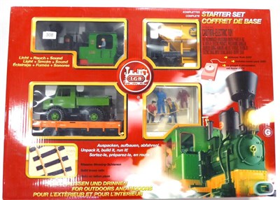 Lot 308 - LGB G Gauge 78302 Starter Set consisting of 0-4-0T Locomotive LGB 2 (makersplate number 2774)...