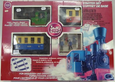 Lot 309 - LGB G Gauge 78302 Starter Set consisting of 0-4-0T Locomotive LGB 2 (makersplate number 2774)...