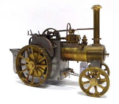 Lot 317 - Constructed Kit Live Steam Mercer Traction Engine unpainted 12";, 29cm long (G, with box)