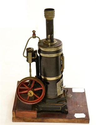 Lot 319 - German Live Steam Vertical Engine with single vertical cylinder and single flywheel motor...