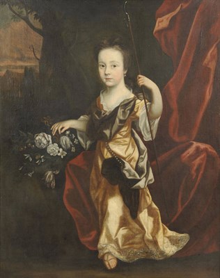 Lot 862 - Attributed to Edward Byng (c.1676-1753) Portrait of a Young Girl, wearing period costume and...