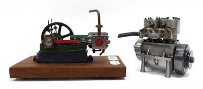 Lot 336 - Stuart Live Steam Stationary Engine with single fixed horizontal cylinder and single flywheel,...