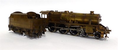 Lot 339 - BTM (Korea) HO Gauge Brass 2-8-0 Class 8F Locomotive and six wheel tender, unpainted (G)