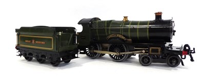 Lot 354 - Hornby O Gauge No.2 Special C/w 4-4-0 County Of Bedford Great Western 3821 Locomotive and six wheel