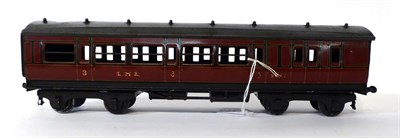 Lot 373 - Bassett-Lowke O Gauge LMS Brake/3rd Corridor Coach 9343 (G-F)