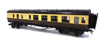 Lot 382 - Exley O Gauge K5 Great Western Brake/Composite Corridor Coach 6600 (G-E)