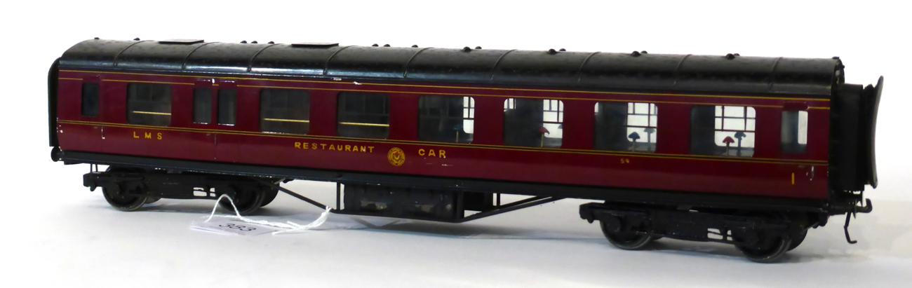 Lot 383 - Exley O Gauge K5 LMS 1st Restaurant Corridor Coach 59 (G-F)