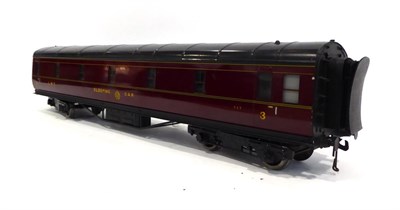 Lot 386 - Exley O Gauge LMS 1st/3rd Sleeping Car 717 (G, chipping to roof)