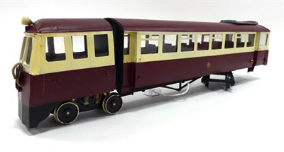 Lot 402 - Streamline Models Prototype O Gauge Electric Walkers Of Wigan Articulated Railcar finished in...