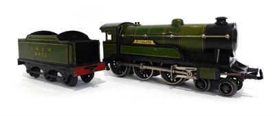 Lot 408 - Bing O Gauge C/w 4-4-0 LNER Locomotive Flying Fox 4472 and six wheel tender (G)