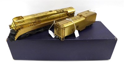 Lot 413 - KTM (Japan) O Gauge Brass 6051 4-8-4 Southern Pacific Brass Locomotive and twelve wheel bogie...