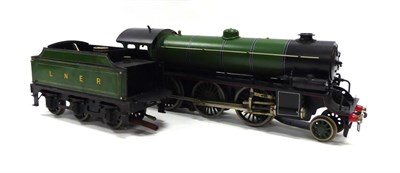 Lot 428 - Bassett-Lowke Gauge I Live Steam LNER Mogul Locomotive 158 and six wheel tender (locomotive...