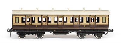 Lot 440 - Bing For Bassett-Lowke Gauge I LNWR 3rd Corridor Coach 1921 44cm (G, roof repainted)