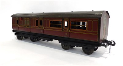 Lot 444 - Bing For Bassett-Lowke Gauge I Midland Railway Brake/3rd Corridor Coach 2783 44cm (G-E, some...