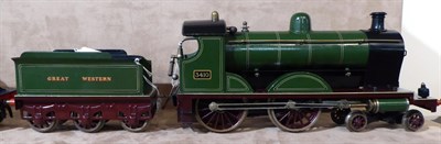 Lot 448 - Bing Gauge I Live Steam 4-4-0 Great Western Locomotive 3410 with six wheel tender (locomotive...