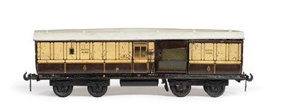 Lot 453 - Carette Gauge I LNWR Travelling Post Office 1339 with functioning mail chute (F, roof repainted)