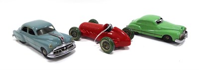 Lot 470 - Gama (Schuco Licence, US-Zone) C/w 100 Saloon Car green (G-E) Mettoy c/w diecast open wheel...