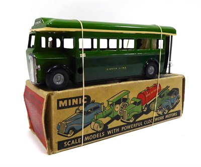 Lot 474 - Minic Greenline Single Deck Bus clockwork (overall E-G, mechanism appears to heave been...