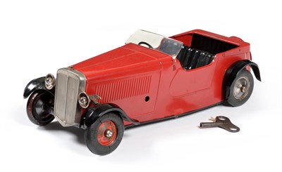 Lot 487 - Lines Bros (Triang) Magic Sports Car pressed steel with clockwork motor, functional steering...