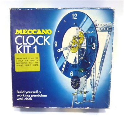 Lot 504 - Meccano Clock Kit 1 (appear complete, box G-F)