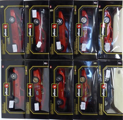 Lot 510 - Burago 1:18 Scale Ferraris F40, 456GT, 348TB, F40 Evolutzione, 250GTO, 348TB Evoluzione, 250...