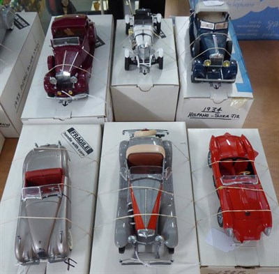 Lot 518 - Danbury Mint European Cars 1935 Duesenberg SSJ, 1958 Ferrari, 1931 Mercedes Benz SSKL, 1949...