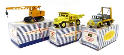 Lot 546 - Dinky Commercial Vehicles 965 Euclid dumper 971 Coles mobile crane; French Dinky 38A Camion...