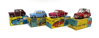 Lot 559 - Corgi 317 Mini Cooper Monte Carlo (E box G-F) 316 NSU Sport-Prinz, 226 Morris Mini Minor (both...