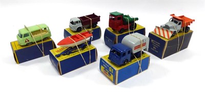 Lot 569 - Matchbox 1-75's 2 Muir Hill dumper BPW, 3 Bedford tipper BPW, 15 Dennis refuse tipper BPW,16...