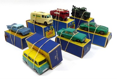 Lot 571 - Matchbox 1-75's 33 Ford Zephyr BPW, 57 Chevrolet Impala BPW, 62 Radio Rentals van BPW (with...