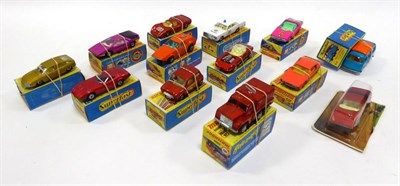 Lot 578 - Matchbox 1-75's Superfast 16 Badger 20 Lamborghini 23 VW Camper 29 Racing Mini 36 Draguar 40...