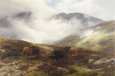 Lot 888 - Peter Graham R.A. (1836-1921) Scottish "Passing Storm" Signed and dated 1888, inscribed on the...